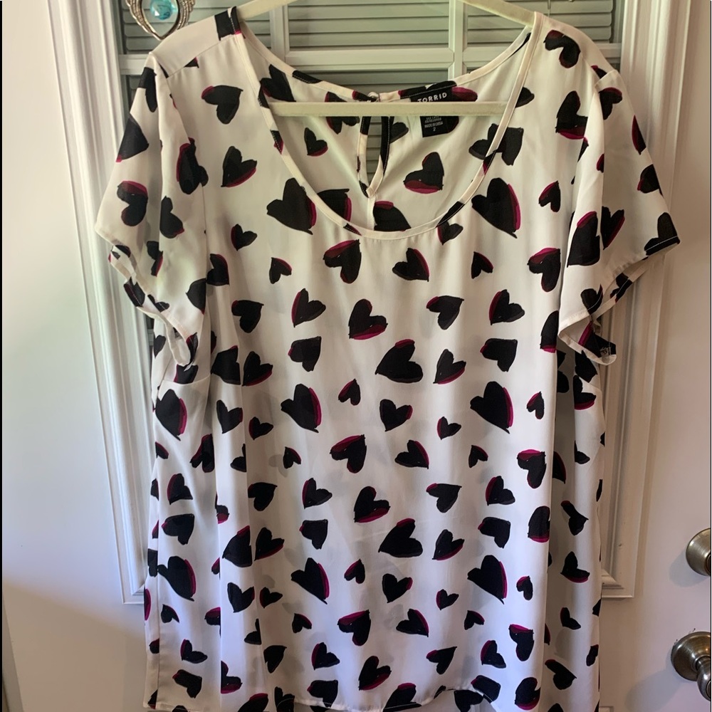 Torrid Satin Heart Top